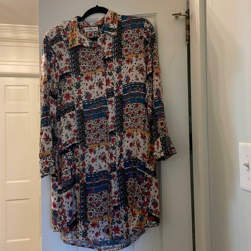 Natural life.  Georgia shirt dress  patchwork floral never worn